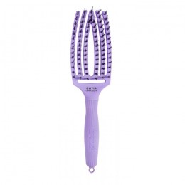 Щетка массажная с натуральной щетиной Olivia Garden Finger Brush Lavander Combo Medium OGBFBC-LAV