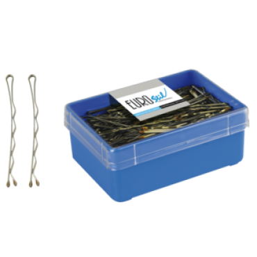 Невидимки коричневые Eurostil 70 мм 150 шт